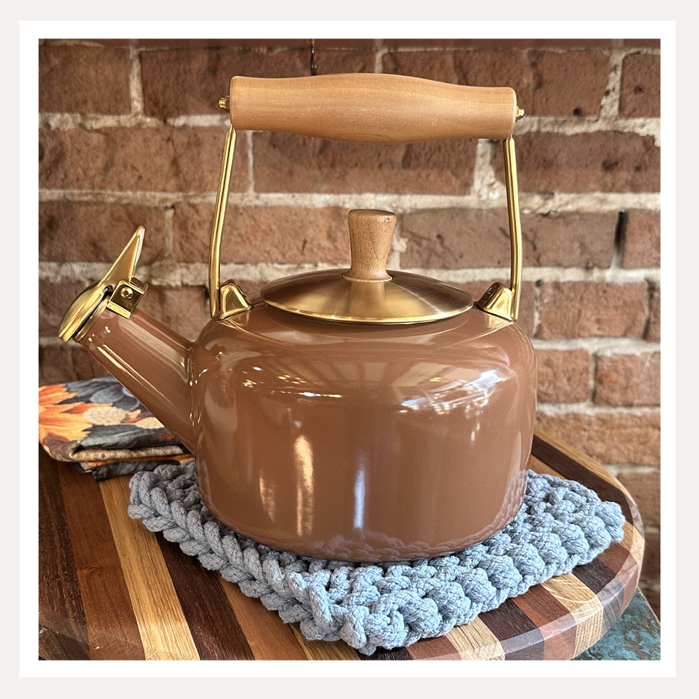 Sven Café Mocha Whistling Teakettle by Chantal — The Grateful Gourmet